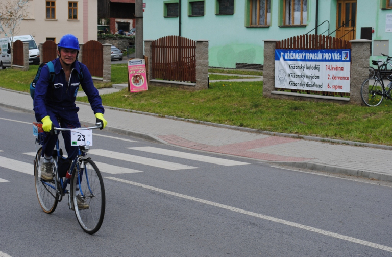 Bořivoj Pohl na trati cyklistické časovky Křižanský Koloděj